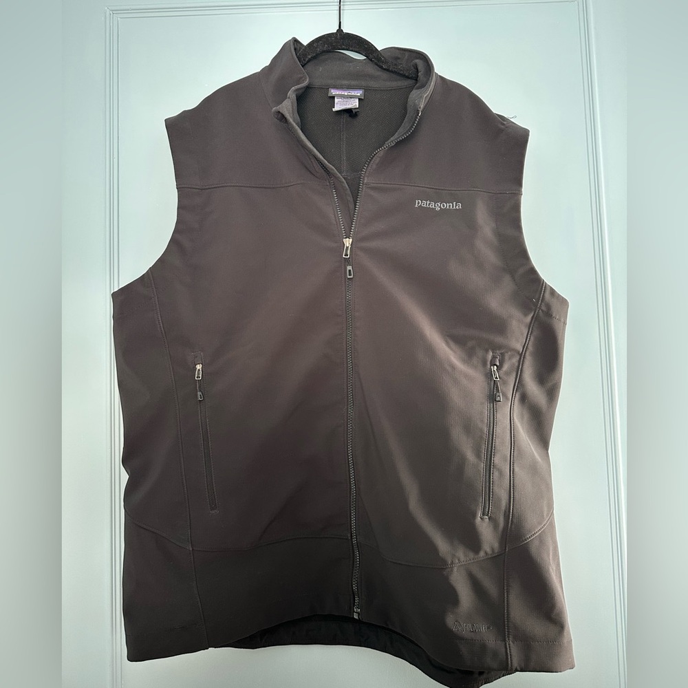 PATAGONIA MENS XXL POLARTEC ADZE VEST - FULL ZIP - BLACK